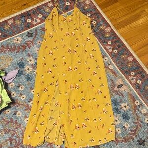 Emory Park Yellow Floral Midi Dress